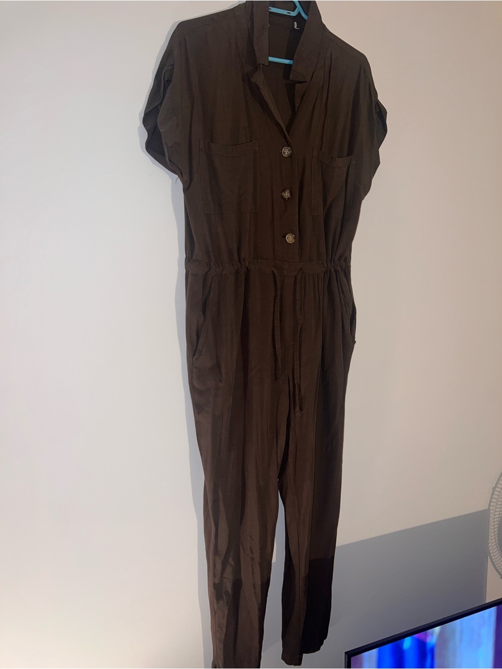 Women's khaki Utility Jumpsuit size large